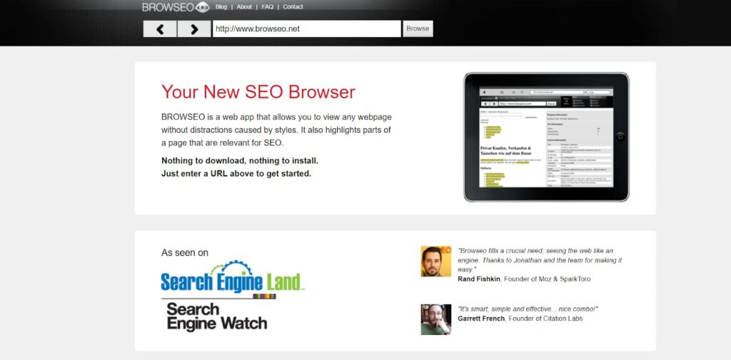 BROWSEO home page